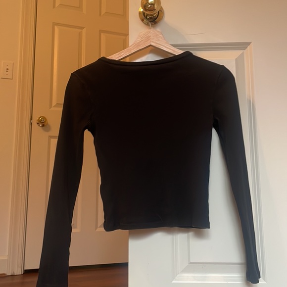 tight long sleeved black crop H&M - Picture 3 of 3
